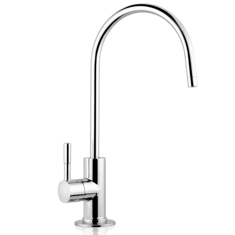 Polished chrome modern reverse osmosis drinking water faucet